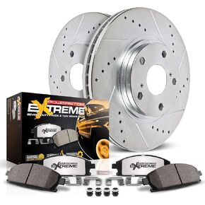 Power Stop K8184-36 Rear Z36 Truck & Tow Brake Kit, Carbon Fiber Ceramic Brake Pads and Drilled/Slotted Brake Rotors