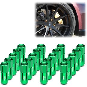 Gunmetal 20 PCS M12x1.25 Lug Nuts 60mm Extended Tuner Aluminum Wheels Rims Cap WN02