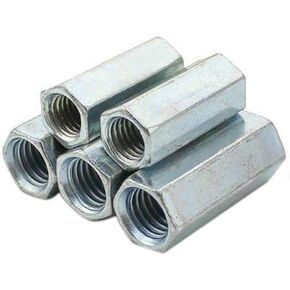 5pcs M8 x 1.25 x 50mm Long Rod Coupling Hex Nut Connector Zinc Plated