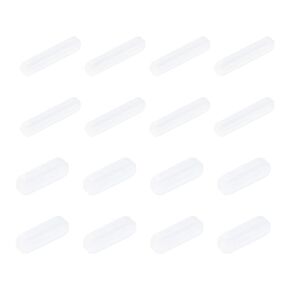 MECCANIXITY Magnetic Stirrer Mixer Stir Bar Rod 20mm/35mm Cylinder Shape PTFE Coating Magnet White for Laboratory 16Pcs
