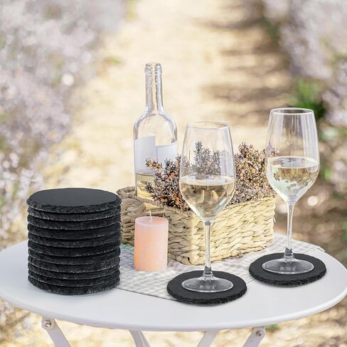 60 PCS Slate Drink Coasters, MAPRIAL 4 Inch Black Blank Handmade Rock Stone Coasters Bulk, 30 PCS Square Coasters, 30 PCS Hexagon Coasters for Laser Engraving, Home Decor, Gifts, Halloween Christmas in Saudi Arabia