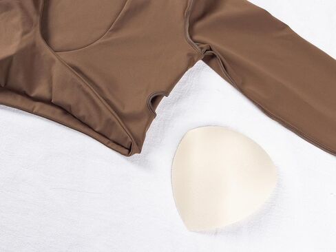 Shed Long Sleeve Crop Tops for Women Asana Twist Deep V Workout Crop T Shirt Top in Saudi Arabia