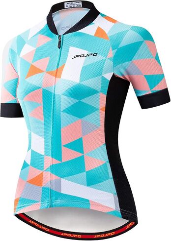 Cycling Jersey Women Bike Short Sleeve with 3 Rear Pockets,Reflective Breathable,Quick Dry S-3XL in Saudi Arabia