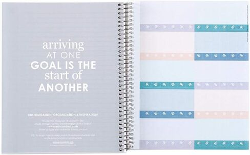 Erin Condren 8,5" X 11" Spiral Bound College Ruled Notebook - Watercolor Blooms, 160 Lined Page Note Taking & Writing Notebook, 80Lb Thick Mohawk Paper, Stickers Included in Saudi Arabia