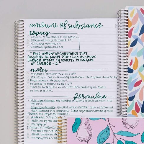 دفتر ملاحظات Erin Condren مقاس 8.5 بوصة × 11 بوصة - أزهار بألوان مائية، دفتر تدوين وكتابة 160 صفحة مبطنة، ورق موهوك سميك 80 رطل، ملصقات متضمنة in Saudi Arabia