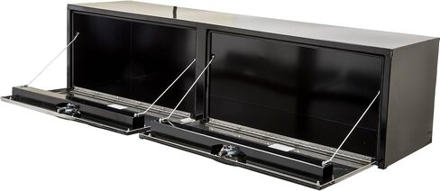 Buyers Products 1703700 Black Steel Underbody Truck Box With Silver Polished Stainless Steel Door, 14 x 16 x 24 Inch, Made In The USA, Truck Tool Box Organizer With Storage, Job Box For Work Truck in Saudi Arabia