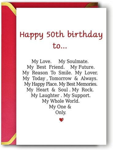 Funny 50th Birthday Card for Men Women,Romantic 50 Year Old Greeting Card for Boyfriend Husband,Naughty Love Anniversary Card for Wife Girlfriend,Special 50th Birthday Gifts For Only Love Him Her in Saudi Arabia