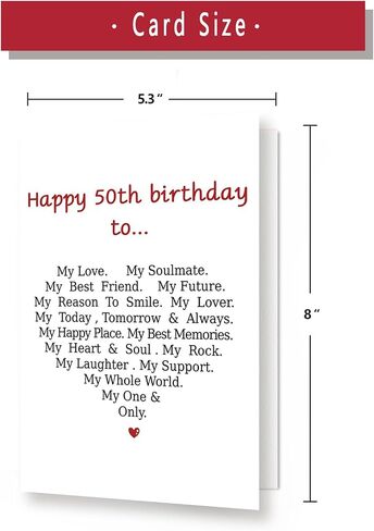 Funny 50th Birthday Card for Men Women,Romantic 50 Year Old Greeting Card for Boyfriend Husband,Naughty Love Anniversary Card for Wife Girlfriend,Special 50th Birthday Gifts For Only Love Him Her in Saudi Arabia