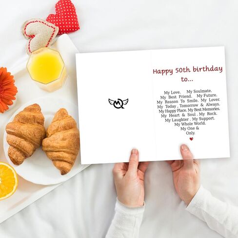 Funny 50th Birthday Card for Men Women,Romantic 50 Year Old Greeting Card for Boyfriend Husband,Naughty Love Anniversary Card for Wife Girlfriend,Special 50th Birthday Gifts For Only Love Him Her in Saudi Arabia