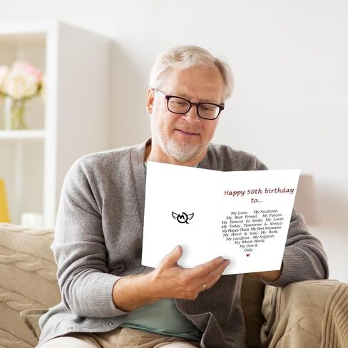 Funny 50th Birthday Card for Men Women,Romantic 50 Year Old Greeting Card for Boyfriend Husband,Naughty Love Anniversary Card for Wife Girlfriend,Special 50th Birthday Gifts For Only Love Him Her in Saudi Arabia