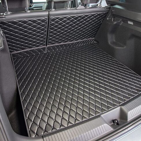 حصائر أرضية مزدوجة الطبقات لـ 2021-2023 Volkswagen ID.4 (مجموعة كاملة) بطانات شحن خلفية لصندوق السيارة 7DEEKEI (طبقتين) جميع الأحوال الجوية مضادة للانزلاق VW ID4 2021 2022 2023 ملحقات in Kuwait