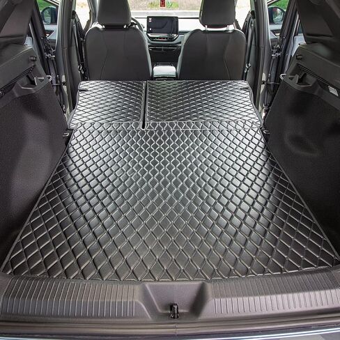 حصائر أرضية مزدوجة الطبقات لـ 2021-2023 Volkswagen ID.4 (مجموعة كاملة) بطانات شحن خلفية لصندوق السيارة 7DEEKEI (طبقتين) جميع الأحوال الجوية مضادة للانزلاق VW ID4 2021 2022 2023 ملحقات in Kuwait