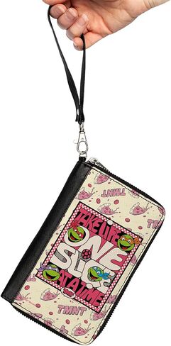 Buckle-Down Nickelodeon Wallet, Zip Around, Teenage Mutant Ninja Turtles Take Life One Slice at a Time, Vegan Leather in Saudi Arabia