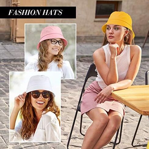 Bucket Hats for Men Women Sun Travel Summer Beach Hat Adult Fishing Hat Breathable Cotton Hat in Saudi Arabia