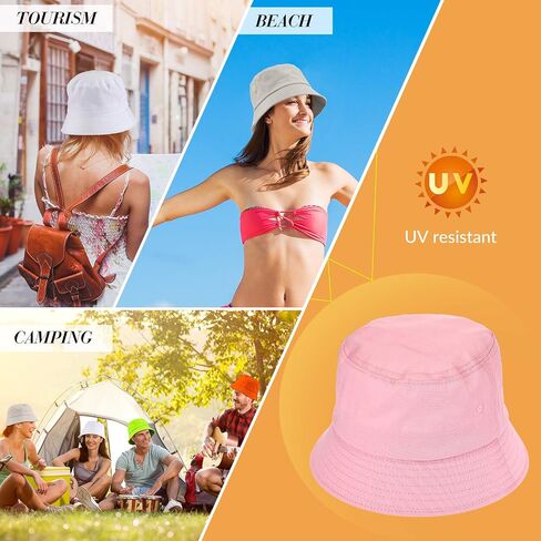 Bucket Hats for Men Women Sun Travel Summer Beach Hat Adult Fishing Hat Breathable Cotton Hat in Saudi Arabia