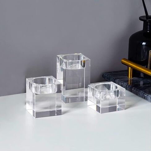 FineInno 3 Size Square Tealight Candle Holder Resin Molds, Rectangle Candle Holder Silicone Molds, Geometry Tea Light Candle Molds for Epoxy Resin Casting (3 Size Resin Molds) in Saudi Arabia