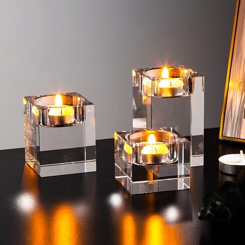 FineInno 3 Size Square Tealight Candle Holder Resin Molds, Rectangle Candle Holder Silicone Molds, Geometry Tea Light Candle Molds for Epoxy Resin Casting (3 Size Resin Molds) in Saudi Arabia