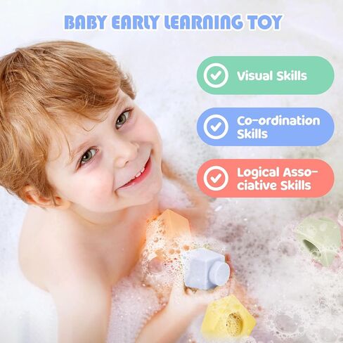 Stacking & Nesting Baby Toys: Squeeze Teething Baby Toys and Building Circle with Dinosaur Figure - Newborn Essentials for 6 12 18 Months Baby Toddler Boys 7 Pcs in Saudi Arabia