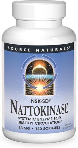 Source Naturals Nattokinase 33 mg Systemic Enzyme for Healthy Circulation - 90 Softgels in Saudi Arabia