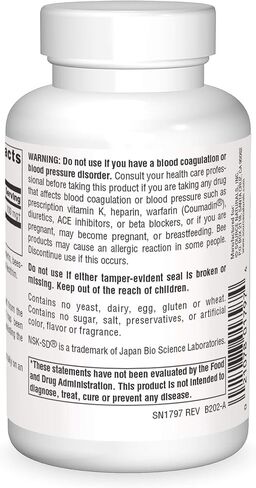 Source Naturals Nattokinase 33 mg Systemic Enzyme for Healthy Circulation - 90 Softgels in Saudi Arabia