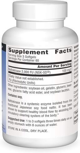 Source Naturals Nattokinase 33 mg Systemic Enzyme for Healthy Circulation - 90 Softgels in Saudi Arabia
