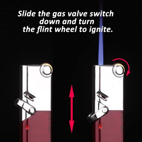 ولاعات الشعلة، ولاعة بوتان صغيرة قابلة للتعديل، ولاعة لهب نفاثة مقاومة للرياح، صغيرة ومحمولة، هدية رائعة للرجال، عيد الميلاد in Kuwait