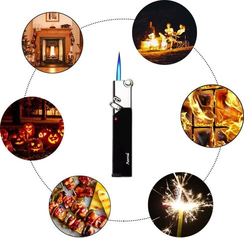 ولاعات الشعلة، ولاعة بوتان صغيرة قابلة للتعديل، ولاعة لهب نفاثة مقاومة للرياح، صغيرة ومحمولة، هدية رائعة للرجال، عيد الميلاد in Kuwait