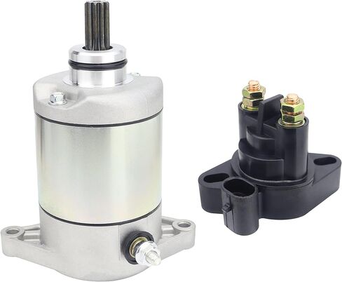 18809 Starter & Relay for Suzuki Eiger 400 Auto LT-A400 LT-A400F LT-A400C LT-F400 LT-F400F 2WD 4WD 2002-2007 31100-38F00 18840 410-54068 SMU0297 SM14241 495775 31800-03G00 in Saudi Arabia