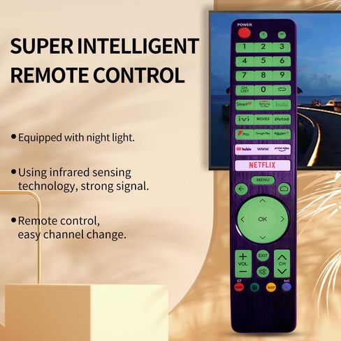 Universal Replacement Remote TV Control for LG, TCL, Philips, Vizio, Sharp, Sony, Panasonic, Toshiba and Other Brands LCD LED 3D HDTV Smart TV Remote Control,with Fluorescence Function (V-2240) in Saudi Arabia