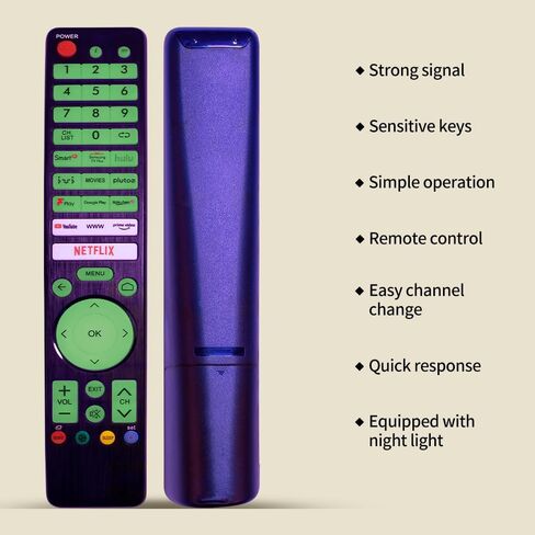 Universal Replacement Remote TV Control for LG, TCL, Philips, Vizio, Sharp, Sony, Panasonic, Toshiba and Other Brands LCD LED 3D HDTV Smart TV Remote Control,with Fluorescence Function (V-2240) in Saudi Arabia