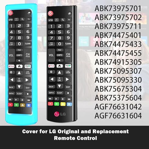 2Pack Case for LG TV Remotes, Remote Cover for LG Smart TV Remote Control AKB75095307 AKB75375604 AKB74915305 Original, Replacement Silicone Skin Sleeve Glow in The Dark Red Blue in Saudi Arabia