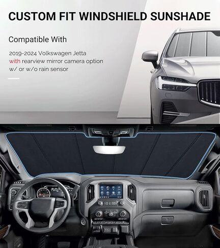 Windshield Shade for Volkswagen 2011-2018 Jetta Custom Front Window Sunshade - Safeguard in Saudi Arabia