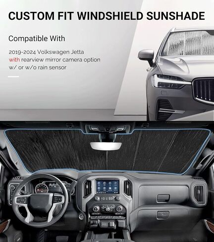 Windshield Shade for Volkswagen 2011-2018 Jetta Custom Front Window Sunshade - Safeguard in Saudi Arabia