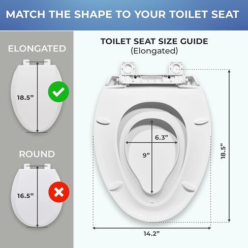 Elongated Family Toilet Seat with Built-In Toddler Potty Training Attachment and Adult Seat, 2 Extra Toddler Seats with Easy Install, All-in-One Slow Close Seat with Magnet Design in Saudi Arabia