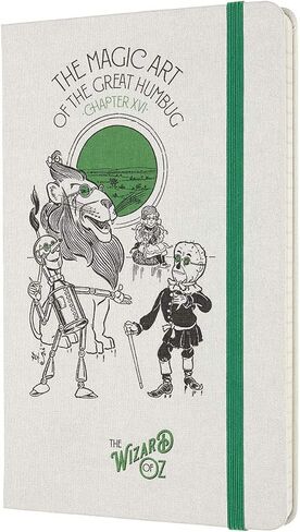 Moleskine Limited Edition Wizard of Oz Notebook، غطاء صلب، كبير (5 × 8.25 بوصة)، مسطر/مسطر، فن سحري، 240 صفحة in Saudi Arabia