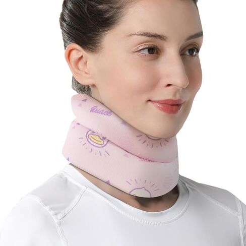 Velpeau Fashion Neck Brace for Sleeping -Soft Cervical Collar for Snooze, Anti Snoring, Sleep Apnea, Foam Wraps Keep Vertebrae Stable Relief Pain and Support for Women & Men (Pink, M: 11.5-14 inch) in Saudi Arabia