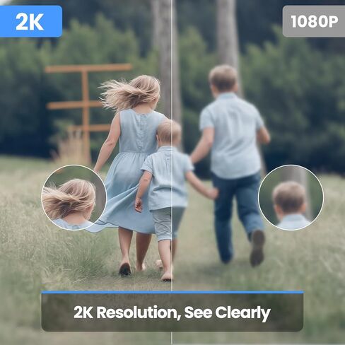 Veezoom 4MP/2K Security Camera Wireless outdoor, 2.4G/5GHz,360° view Pan/Tilt,WIFI Camera with Human Motion Detection, Motion Tracking,Two-Way Talk,Spotlight Color Night Vision in Saudi Arabia