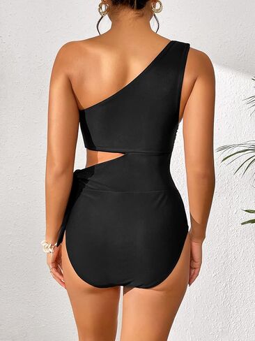 Dixperfect Women's Cut Out One Piece Swimwear Bathing Suit One Shoulder Beachwear Monokini in Saudi Arabia