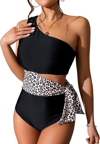 بدلة سباحة نسائية من Dixperfect قطعة واحدة ملابس سباحة مونوكيني بكتف واحد in Kuwait