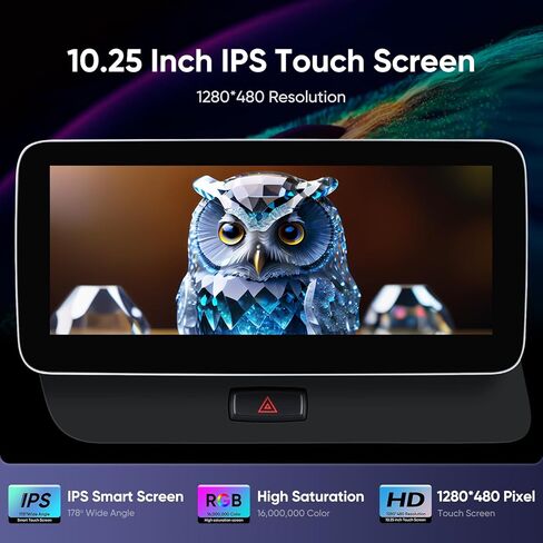 ستيريو سيارة 10.25 بوصة لسيارة Audi Q5 2009-2017 مع نظام Audi Concert/Symphony، ترقية راديو المصنع Android Auto Wireless CarPlay Bluetooth IPS شاشة تعمل باللمس in Kuwait