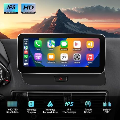 ستيريو سيارة 10.25 بوصة لسيارة Audi Q5 2009-2017 مع نظام Audi Concert/Symphony، ترقية راديو المصنع Android Auto Wireless CarPlay Bluetooth IPS شاشة تعمل باللمس in Kuwait