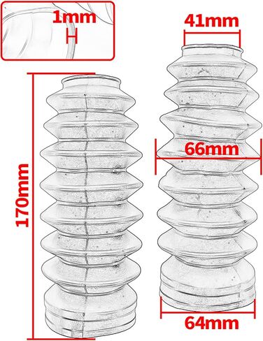 Motorcycle Rubber Aluminum Front Upper Lower Fork Dust Cover Gaiters Gators Boots Shock Absorber Compatible with Ho-nda Rebel CMX 500 CMX 300 Rebel 250 CMX300 Accessories(1 Set) in Saudi Arabia