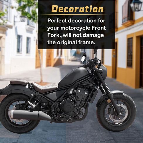 Motorcycle Rubber Aluminum Front Upper Lower Fork Dust Cover Gaiters Gators Boots Shock Absorber Compatible with Ho-nda Rebel CMX 500 CMX 300 Rebel 250 CMX300 Accessories(1 Set) in Saudi Arabia