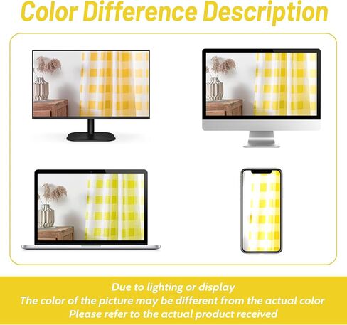 ستائر DriftAway شبه شفافة منقوشة بنقش الجاموس للنافذة، 2 عبوة من جيب قضيب مربعات باللونين الأسود والأبيض للمطبخ، وغرفة المعيشة، وغرفة النوم، والمزرعة، مقاس 52 بوصة × 16 بوصة in Kuwait