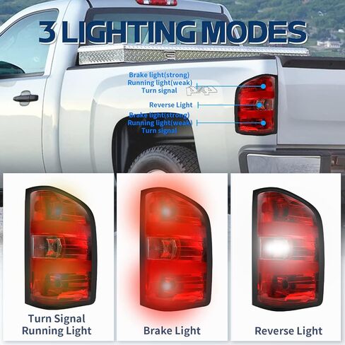 LED Tail Light Assembly Compatible with 2016 2017 2018 GMC Sierra 1500/GMC Sierra 1500 Denali Rear Lamp Brake Taillights Replacement 84233587 84365930 GM2800295 (Left Driver Side) in Saudi Arabia