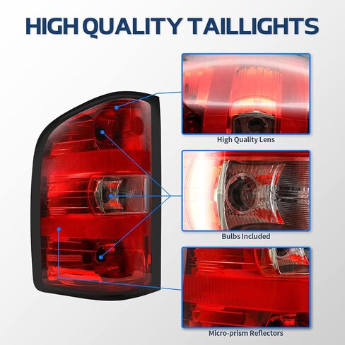 LED Tail Light Assembly Compatible with 2016 2017 2018 GMC Sierra 1500/GMC Sierra 1500 Denali Rear Lamp Brake Taillights Replacement 84233587 84365930 GM2800295 (Left Driver Side) in Saudi Arabia