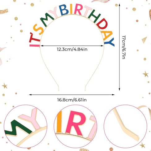 Giantree Birthday Headbands for Women Girl, It's My Birthday Crowns Bling Rhinestone Hair Band Happy Birthday Accessories in Saudi Arabia