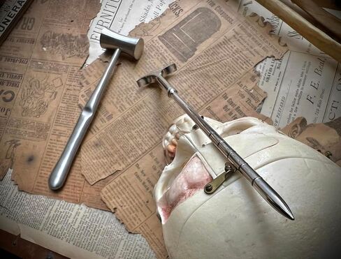 Lobotomy Tools Orbitoclast and Hammer Medical Surgical Frontal Lobotomy Instruments Oddity Curiosity in Saudi Arabia