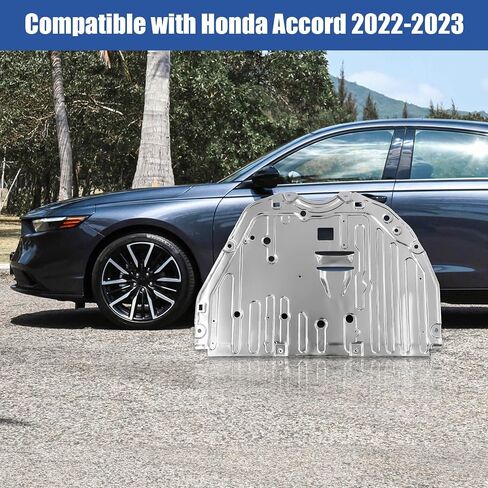 واقي درع دفقة المحرك متوافق مع Honda Accord 2022 2023، واقي علبة المحرك أسفل غطاء درع السيارة OEM 74114-T50-000 74114T50000، واقي دفقة المحرك in Kuwait