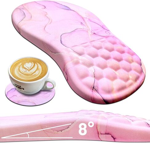 وسادة ماوس مريحة مع مسند للمعصم، وسادة ماوس لدعم المعصم مع قاعدة لتخفيف آلام النفق الرسغي، انتفاخ تدليك منحدر من الإسفنج الذكي مع قاعدة بولي يوريثان غير قابلة للانزلاق لمكتب الكمبيوتر (ملون 1) in Kuwait